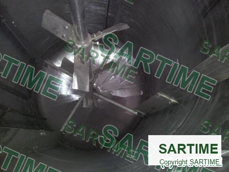 MFTL evaporator mixing blade arrangement
